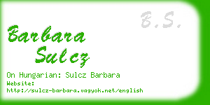 barbara sulcz business card